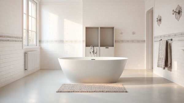 10 idées pour égayer votre salle de bains avec une baignoire îlot